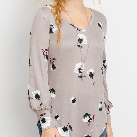 Maurices Tops - 3/$15 Maurices floral long sleeve tunic